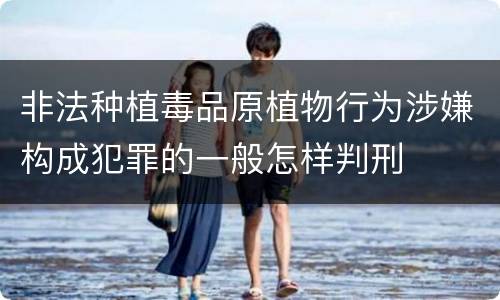 非法种植毒品原植物行为涉嫌构成犯罪的一般怎样判刑