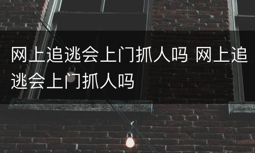 网上追逃会上门抓人吗 网上追逃会上门抓人吗