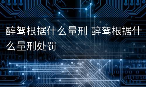 醉驾根据什么量刑 醉驾根据什么量刑处罚