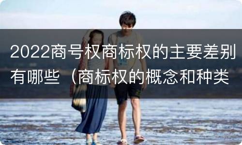 2022商号权商标权的主要差别有哪些（商标权的概念和种类）