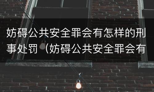 妨碍公共安全罪会有怎样的刑事处罚（妨碍公共安全罪会有怎样的刑事处罚呢）