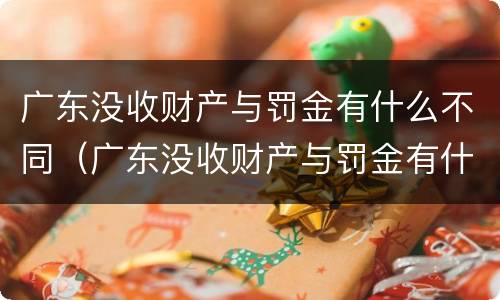 广东没收财产与罚金有什么不同（广东没收财产与罚金有什么不同之处）