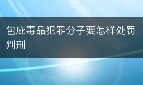 包庇毒品犯罪分子要怎样处罚判刑