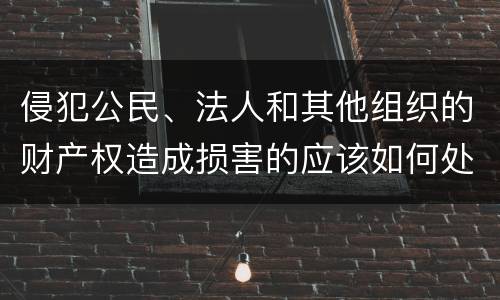 侵犯公民、法人和其他组织的财产权造成损害的应该如何处理