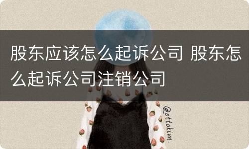 股东应该怎么起诉公司 股东怎么起诉公司注销公司