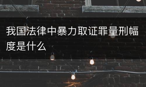 我国法律中暴力取证罪量刑幅度是什么