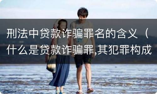 刑法中贷款诈骗罪名的含义（什么是贷款诈骗罪,其犯罪构成是什么）