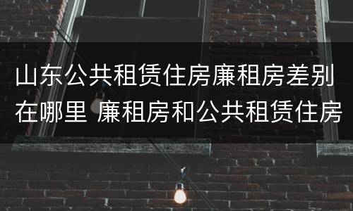 山东公共租赁住房廉租房差别在哪里 廉租房和公共租赁住房的区别