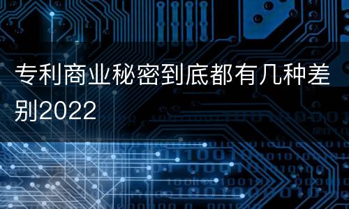 专利商业秘密到底都有几种差别2022