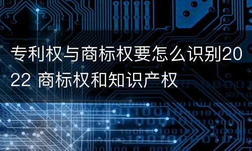 专利权与商标权要怎么识别2022 商标权和知识产权