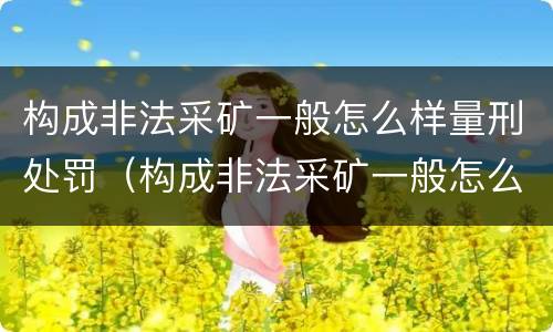 构成非法采矿一般怎么样量刑处罚（构成非法采矿一般怎么样量刑处罚）