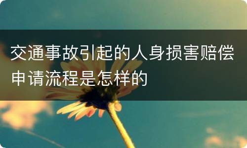 交通事故引起的人身损害赔偿申请流程是怎样的