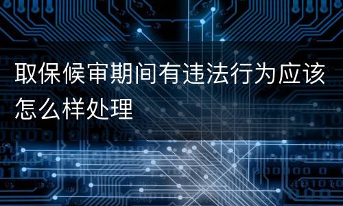 取保候审期间有违法行为应该怎么样处理