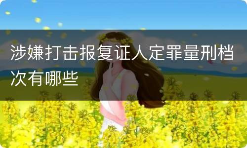 涉嫌打击报复证人定罪量刑档次有哪些