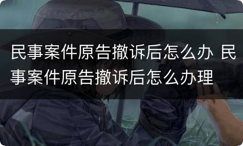 民事案件原告撤诉后怎么办 民事案件原告撤诉后怎么办理