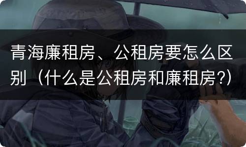 青海廉租房、公租房要怎么区别（什么是公租房和廉租房?）