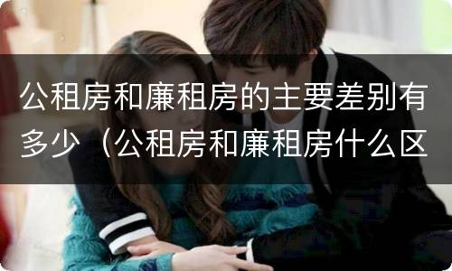 公租房和廉租房的主要差别有多少（公租房和廉租房什么区别）