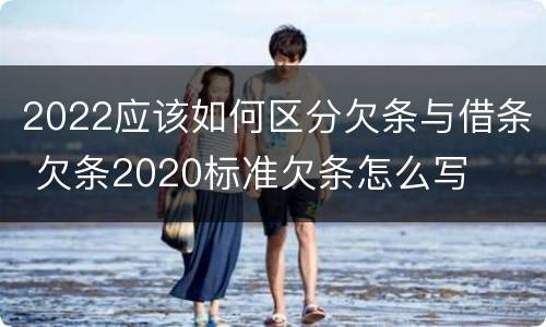 2022应该如何区分欠条与借条 欠条2020标准欠条怎么写