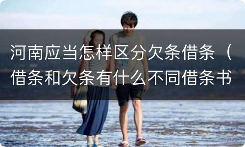 河南应当怎样区分欠条借条（借条和欠条有什么不同借条书写）