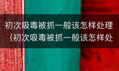 初次吸毒被抓一般该怎样处理（初次吸毒被抓一般该怎样处理呢）