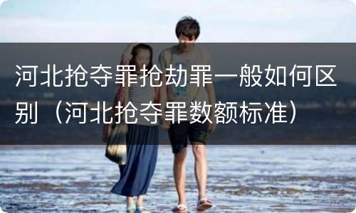 河北抢夺罪抢劫罪一般如何区别（河北抢夺罪数额标准）