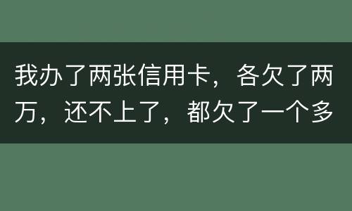 我办了两张信用卡，各欠了两万，还不上了，都欠了一个多月了，每天被催，我要要怎样办