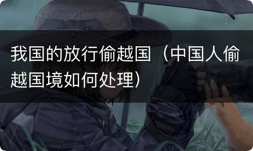 我国的放行偷越国（中国人偷越国境如何处理）