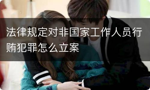 法律规定对非国家工作人员行贿犯罪怎么立案