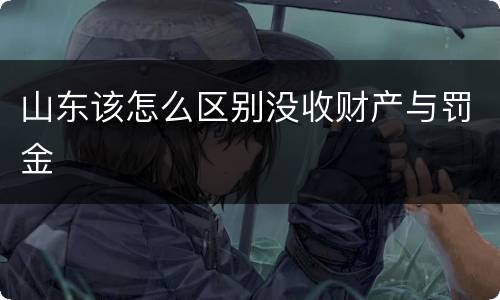 山东该怎么区别没收财产与罚金