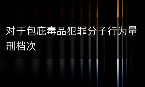 对于包庇毒品犯罪分子行为量刑档次