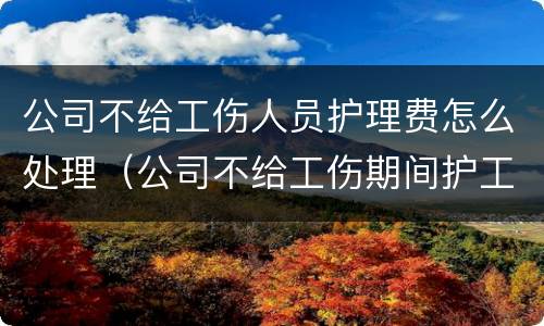 公司不给工伤人员护理费怎么处理（公司不给工伤期间护工费怎么办）