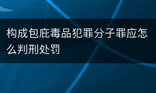 构成包庇毒品犯罪分子罪应怎么判刑处罚