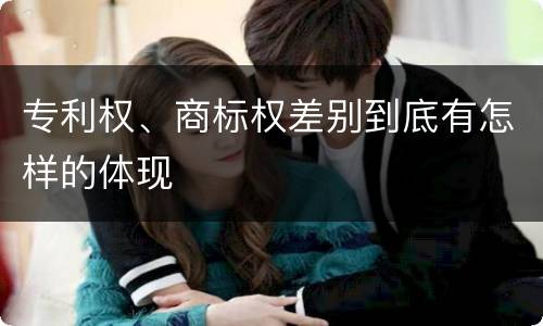专利权、商标权差别到底有怎样的体现