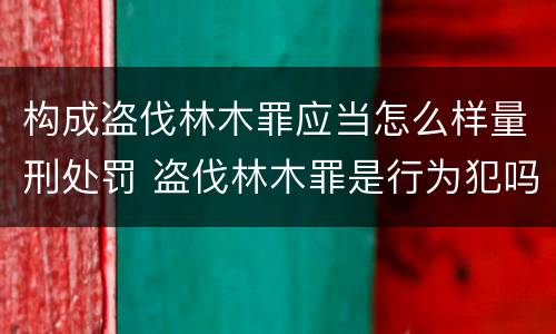构成盗伐林木罪应当怎么样量刑处罚 盗伐林木罪是行为犯吗