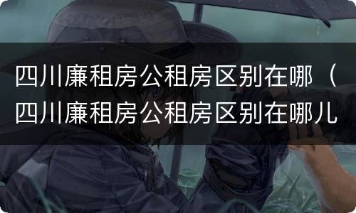 四川廉租房公租房区别在哪（四川廉租房公租房区别在哪儿）