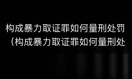 构成暴力取证罪如何量刑处罚（构成暴力取证罪如何量刑处罚案例）