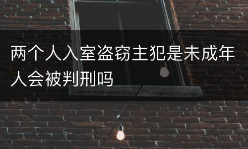 两个人入室盗窃主犯是未成年人会被判刑吗