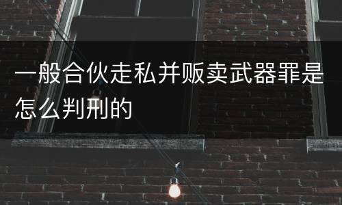 一般合伙走私并贩卖武器罪是怎么判刑的