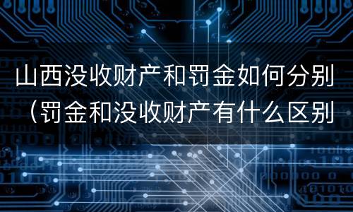 山西没收财产和罚金如何分别（罚金和没收财产有什么区别）