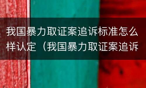 我国暴力取证案追诉标准怎么样认定（我国暴力取证案追诉标准怎么样认定的）