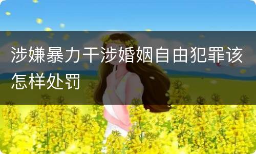 涉嫌暴力干涉婚姻自由犯罪该怎样处罚