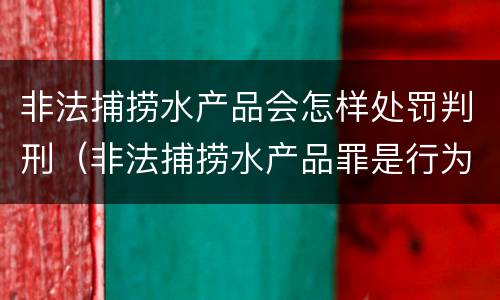 非法捕捞水产品会怎样处罚判刑（非法捕捞水产品罪是行为犯吗）