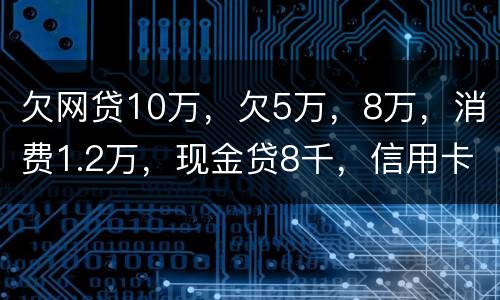 欠网贷10万，欠5万，8万，消费1.2万，现金贷8千，信用卡5万怎么办