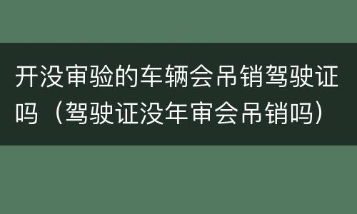 开没审验的车辆会吊销驾驶证吗（驾驶证没年审会吊销吗）