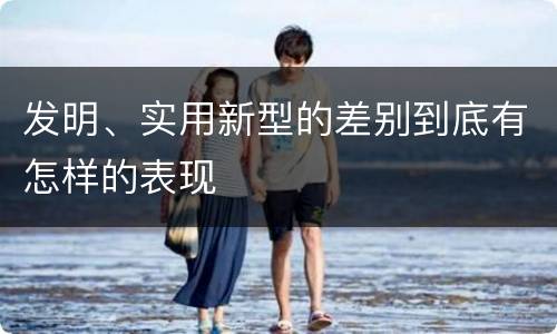 发明、实用新型的差别到底有怎样的表现