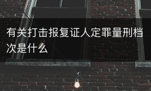 有关打击报复证人定罪量刑档次是什么