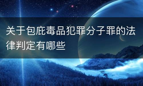 关于包庇毒品犯罪分子罪的法律判定有哪些