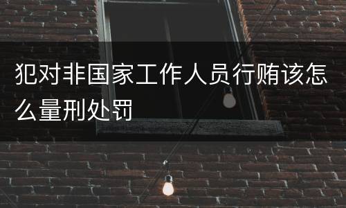 犯对非国家工作人员行贿该怎么量刑处罚
