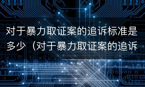 对于暴力取证案的追诉标准是多少（对于暴力取证案的追诉标准是多少天）
