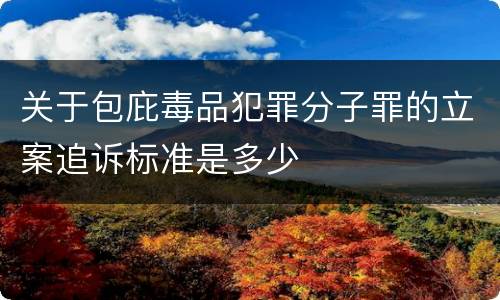 关于包庇毒品犯罪分子罪的立案追诉标准是多少